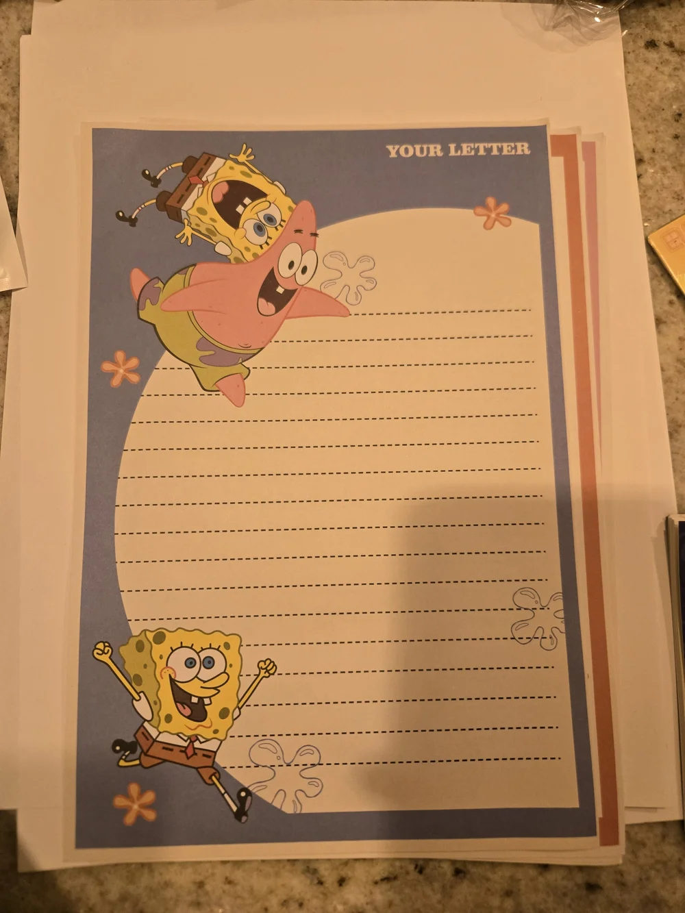 SpongeBob SquarePants Yellow Kids Stationery Set